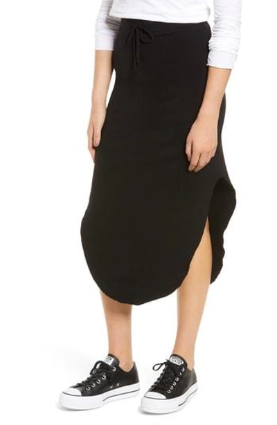 Frank & Eileen Tee Lab Long Fleece Skirt In Blackout