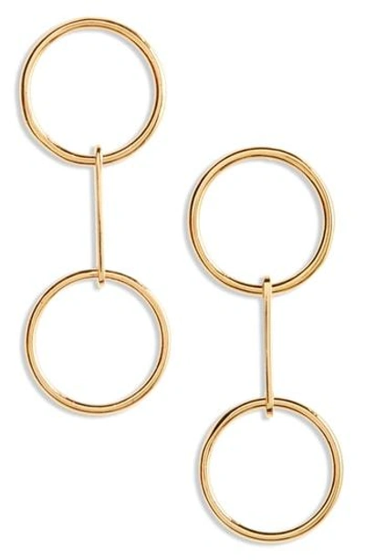 Jcrew Demi-fine Double Circle Earrings In Gold