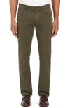 34 Heritage Courage Fine Straight Fit Twill Pants In Green Fine Twill