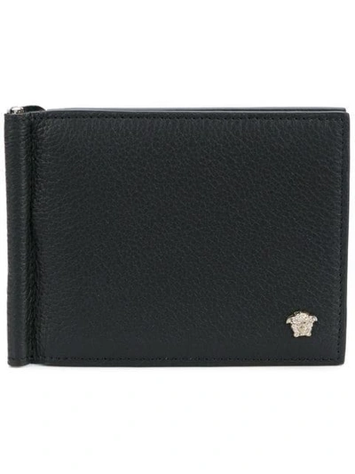 Versace Bifold Clip Wallet - Black