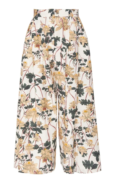 Christine Alcalay Wide-leg Printed Culotte In Floral