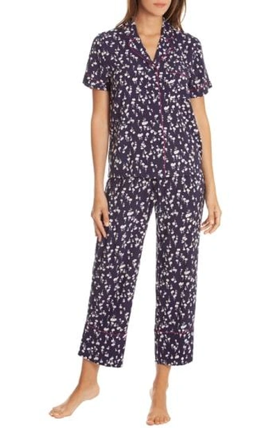 In Bloom By Jonquil Crop Pajamas In Navy