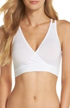 Yummie Seamlessly Shaped Crossover Wireless Unlined Bralette In White
