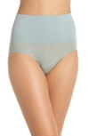 Yummie Ultralight Seamless Shaping Briefs In Silver Blue