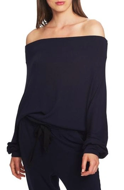 1.state Off The Shoulder Sweater In Blue Night