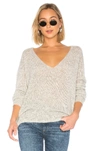 Free People Gossamer V-neck Sweater In Grey
