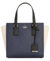 Kate Spade Cameron Street - Small Hayden Leather Satchel - Blue In Blazer Blue/tusk/black