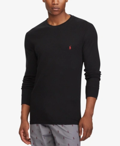 Polo Ralph Lauren Men's Waffle-knit Thermal Pajama Shirt In Polo
