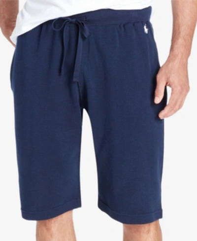 Polo Ralph Lauren Men's Waffle-knit Pajama Shorts In Criuse Navy