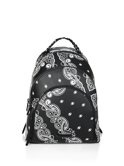 Kendall + Kylie Sloane Bandana Luxe Leather Backpack In Black