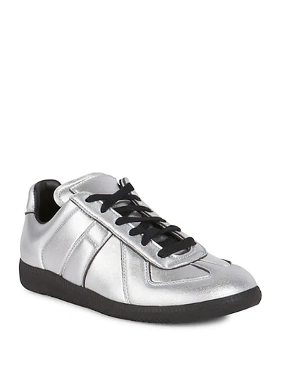 Maison Margiela Blended Rubber Sole Sneakers In Silver