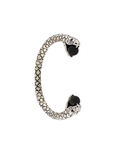 Saint Laurent Snake Cuff Bracelet In Metallic