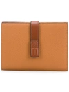 Loewe Foldover Strap Wallet In Brown