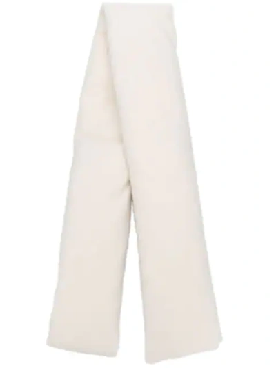 Rick Owens Padded Scarf In White