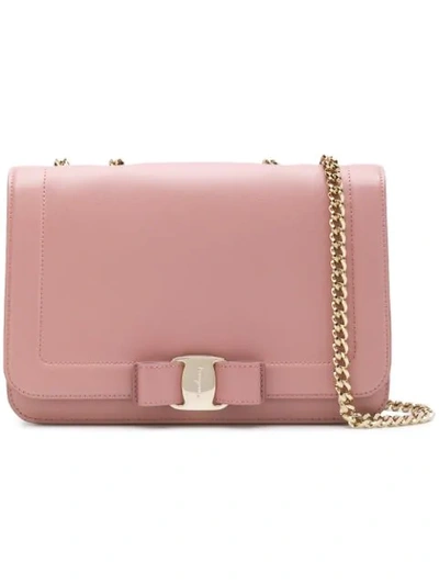 Ferragamo Vara Rainbow Pink Shoulder Bag