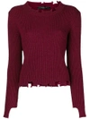 Federica Tosi Chewed Sweater In Red