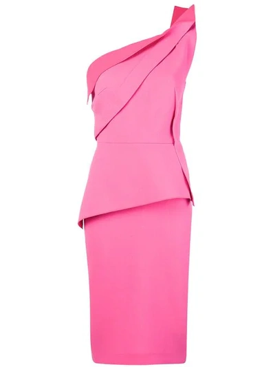 Roland Mouret Front Slit Evening Dress - Pink