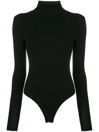 Thom Krom Roll Neck Back Cutout Bodysuit - Black