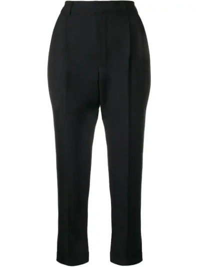 Saint Laurent Pleated Tailored Trousers In Black