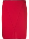 Givenchy Fitted Skirt In Red