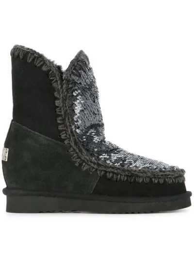 Mou Sequinned Snow Boots - Blue