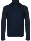 Zanone Roll Neck Sweater In Blue