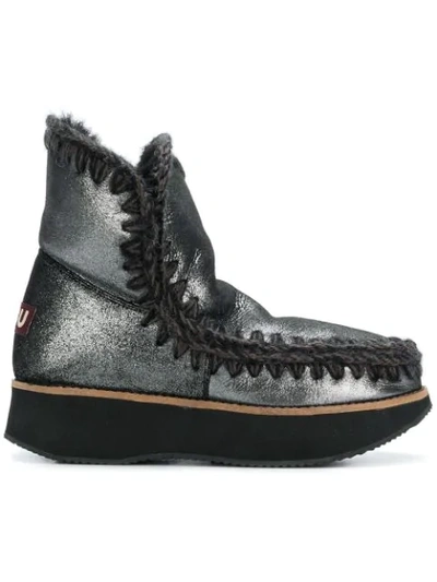 Mou Running Eskimo Boots  In Grey