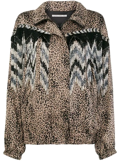 Alessandra Rich Leopard Print Jacket