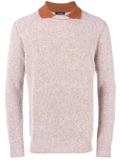 Ermenegildo Zegna Collared Sweater In Brown