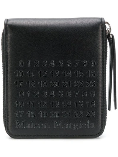 Maison Margiela Zip Around Wallet In Black