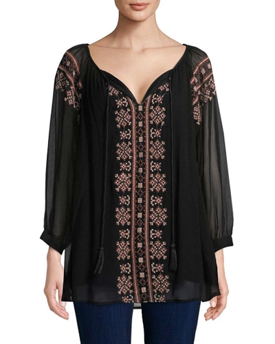 Raga Ancon Embroidered Tunic In Nocolor