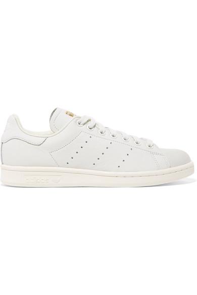 Adidas Originals Stan Smith Premium Textured-leather And Nubuck Sneakers In  White | ModeSens