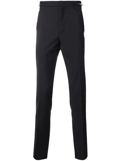 Valentino Stud Detail Slim Fit Trousers - Black