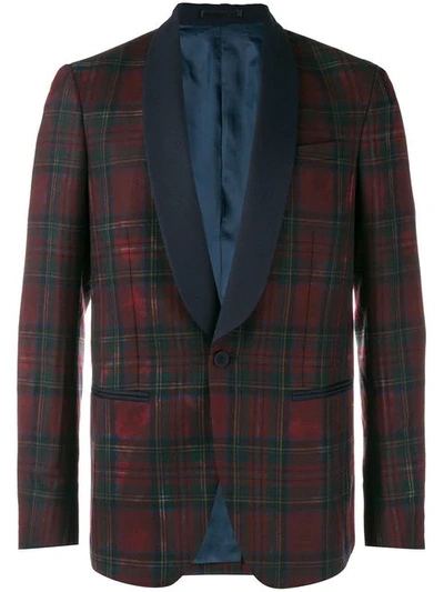 Mauro Grifoni Tartan Blazer - Red