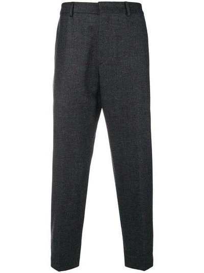 Mcq By Alexander Mcqueen Plaid Tailored Trousers In Grey
