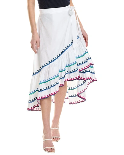 Roller Rabbit Valleta Embroidered Marielena Skirt In White