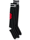 Dolce & Gabbana Striped Socks - Black