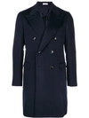 Boglioli Double Breasted Coat In 0780 Blue