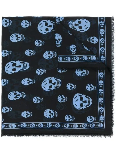 Alexander Mcqueen Skull Scarf In Black