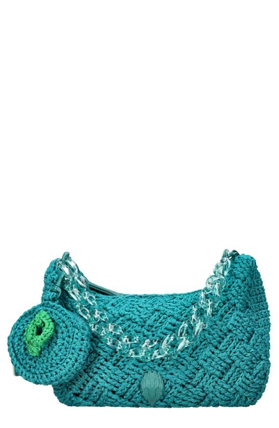 Kurt Geiger Crochet Multi Crossbody Bag In Green