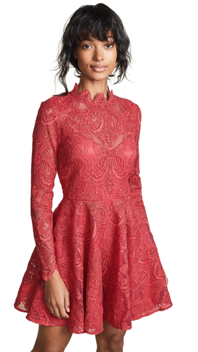 Saylor Rita Dress In Raspberry