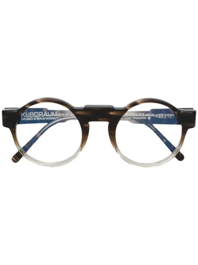 Kuboraum K10 Glasses In Brown