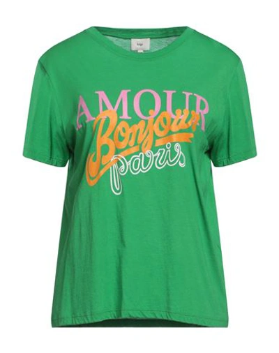 Ange An'ge Woman T-shirt Green Size S/m Cotton, Modal