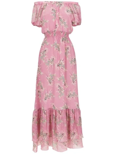 Clube Bossa La Pomme Long Silk Dress In Pink