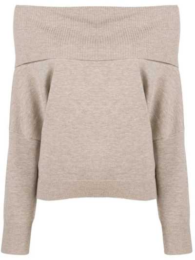 Chalayan Schulterfreier Pullover In Neutrals