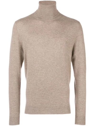 Chalayan Split Roll Neck Jumper In Neutrals