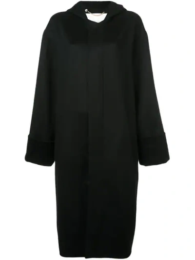 Adam Lippes Zibelline Cashmere Hooded Coat In Black