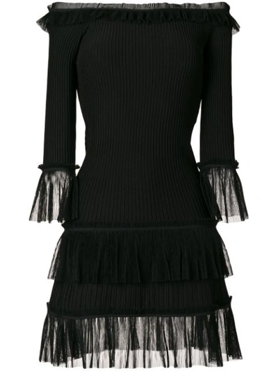 Jonathan Simkhai Pleated Tulle Dress - 黑色 In Black