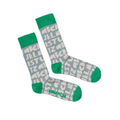 Donna Wilson Alphabet Socks In Green