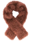 Yves Salomon Fluffy Scarf In Pink